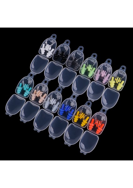 N10 Stili Yüksek Li Su Geçirmez Yumuşak Silikon Yüzme Seti Burun Klipsi + Kulak Tıkaçları Kutulu Kulak Tıkaçları Su Sporları Dalış Yüzme Koruması (Yurt Dışından) modelleri