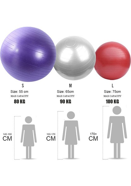 MOR55 cm Stili Kadınlar Için cm Kalınlaşma Pilates Yoga Topları Bola Pilates Fitness Salonu Denge Fitball Egzersiz Egzersiz Stabilite Isviçre Topu (Yurt Dışından) indirimleri