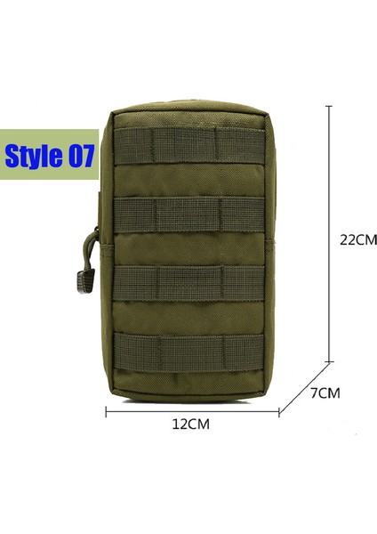 Stil 07-A Stili Askeri Taktik Çanta Bel Edc Paketi Molle Araçları Tutucu Tıbbi Çantalar Avcılık Aksesuarları Kemer Kılıfı Açık Yelek Cep Cüzdan (Yurt Dışından)