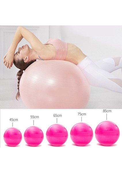 65CM-MOR Tarzı 65CMCMCM Pvc Fitness Topları Kalınlaşmış Patlamaya Dayanıklı Yoga Topları Evde Pilates Topu Egzersizi 45CMCM Yoga Balonu (Yurt Dışından)