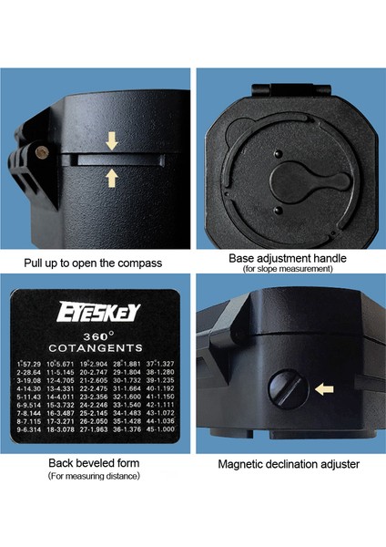Yeşil Stil Eyeskey Profesyonel Cep Transit Pusula Hafif Su Geçirmez Açık Havada Hayatta Kalma Jeolojik Pusula Ormanda Navigatör (Yurt Dışından) indirimleri