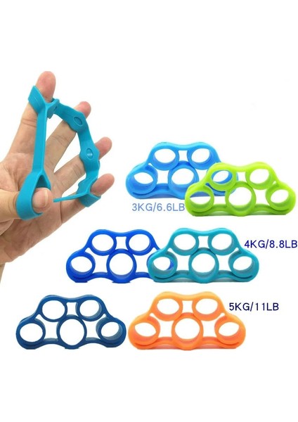 Mavi Stil El Tutucu Silikon Parmak Genişletici Egzersiz El Kavrama Bilek Gücü Eğitmen Parmak Egzersiz Direnç Bantları Fitness (Yurt Dışından) fiyatları