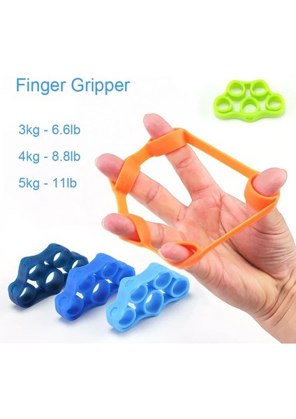 Mavi Stil El Tutucu Silikon Parmak Genişletici Egzersiz El Kavrama Bilek Gücü Eğitmen Parmak Egzersiz Direnç Bantları Fitness (Yurt Dışından) modelleri