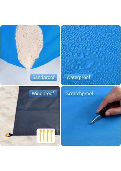 Ordu Yeşili Tarzı 200X210CM 2x2.1m Su Geçirmez Cep Plaj Battaniyesi Katlanır Kamp Mat Yatak Taşınabilir Hafif Mat Açık Mat Kum Plaj Mat (Yurt Dışından) modelleri