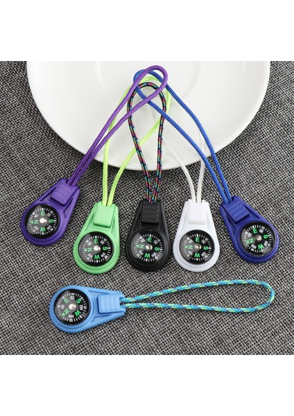 Siyah Stil Yeni Fermuar Kuyruk Halat Cep Pusulalar Edc Mini Paracord Bilezik Dişli Için Survival Pusula Kamp Yürüyüş Açık Aracı (Yurt Dışından)