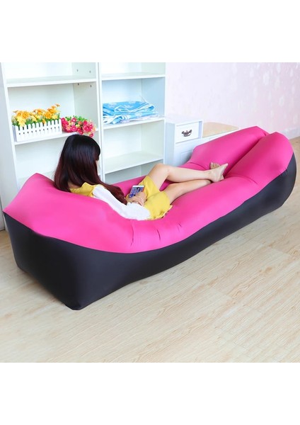 Gül Kırmızı Siyah Stil Kamp Şişme Yatak Kanepe Tembel Uyku Tulumu Açık Plaj Yüzme Kamp Seyahat Ekipmanları Için Taşınabilir Hava Yatağı (Yurt Dışından)