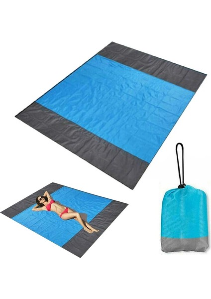 Mavi-1 Tarzı 140X200CM 2 Boyutlu Katlanabilir Su Geçirmez ve Ultra Dayanıklı Mat Açık Seyahat Taşınabilir Plaj Mat Kamp Yürüyüşü Için Uyku Yatağı (Yurt Dışından)