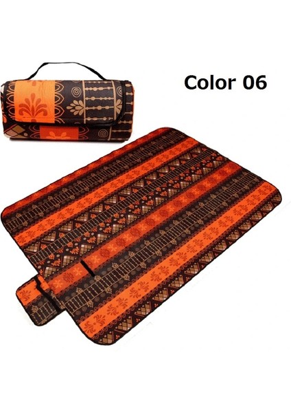 Renk 06 Stili 150X100CM Taşınabilir Katlanır Mat Açık Kamp Mat Ulus Tarzı Baskılı Kalınlaşmak Nem Geçirmez Ped Plaj Battaniyesi Bebek Turist Mat (Yurt Dışından)