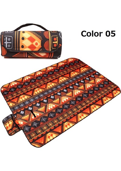Renk 05 Stili 150X100CM Taşınabilir Katlanır Mat Açık Kamp Mat Ulus Tarzı Baskılı Kalınlaşmak Nem Geçirmez Ped Plaj Battaniyesi Bebek Turist Mat (Yurt Dışından)
