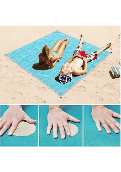 Yeşil Stil 200X150CM 2m * 2m Kamp Kumsuz Sihirli Plaj Kumsuz Mat Seyahat Açık Büyük Yatak Su Geçirmez Çanta Battaniye Katlanabilir (Yurt Dışından) fiyatları