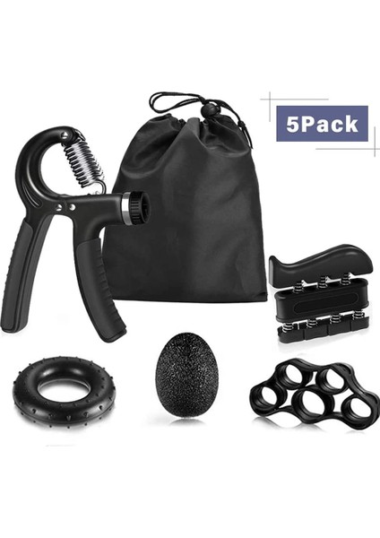 Siyah Set Stili 5 Adet Ayarlanabilir kg El Kavrama Parmak Güçlendirici Gym Fitness Stres Giderici Topu Kavrama Yüzük Parmak Egzersiz Gücü Eğitmen (Yurt Dışından) fiyatları