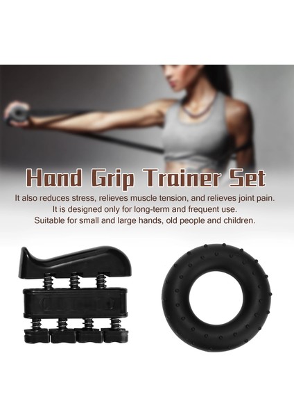 Siyah Set Stili 5 Adet Ayarlanabilir kg El Kavrama Parmak Güçlendirici Gym Fitness Stres Giderici Topu Kavrama Yüzük Parmak Egzersiz Gücü Eğitmen (Yurt Dışından) modelleri