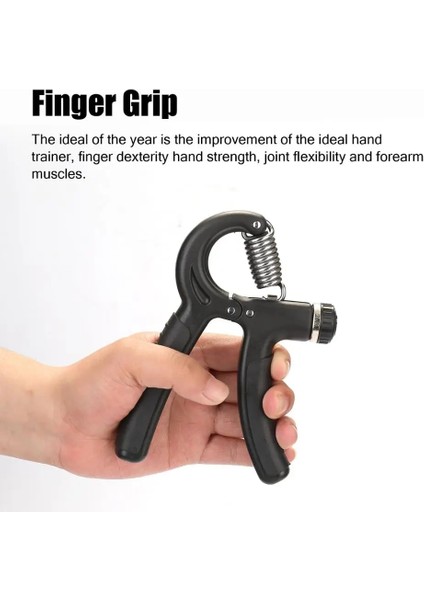 Siyah Set Stili 5 Adet Ayarlanabilir kg El Kavrama Parmak Güçlendirici Gym Fitness Stres Giderici Topu Kavrama Yüzük Parmak Egzersiz Gücü Eğitmen (Yurt Dışından) fırsatları