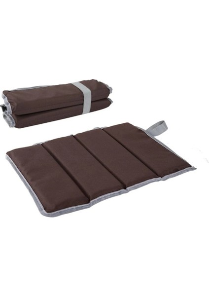 Kumral Tarzı Kamp Mat Minderler Serin Neme Dayanıklı Yumuşak Elastik Rahatlık Dört Katlı Inci Pamuk Kaplamalı Gümüş Kumaş Katlanır (Yurt Dışından)