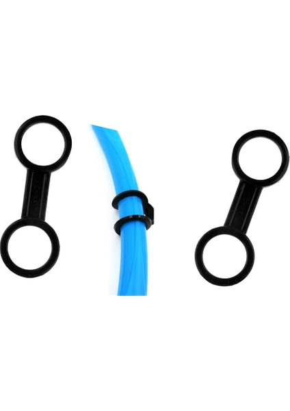 2 Adet Evrensel Tüplü Dalış Silikon Şnorkel Kaleci Tutucu Tutucu Siyah - Çift Halkalı Tip (Yurt Dışından) modelleri