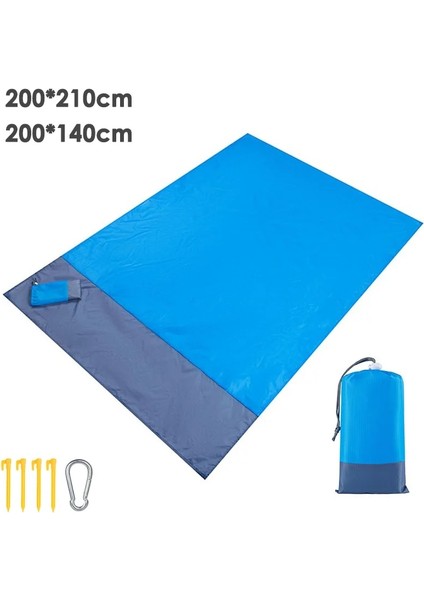 Koyu Yeşil Tarzı 200X140CM 2x2.1m Su Geçirmez Plaj Battaniyesi Katlanır Kamp Mat Yatak Taşınabilir Cepli Hafif Açık Battaniye Seyahat Mat (Yurt Dışından) fiyatları