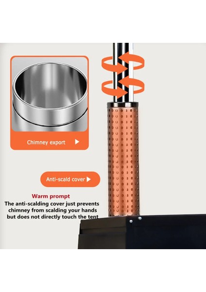 Antiflaming Kumaş B Tarzı Kamp Çadırı Odun Sobası Aksesuarları Taşınabilir Ultra Hafif Odun Sobası Baca Boruları Yürüyüş Pişirme Odun Sobası Aksesuarı (Yurt Dışından) indirimleri