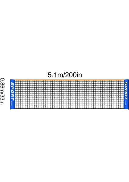 Chaoduo Shop 5,1 M Stili Açık Tenis Badminton Eğitim Ağı Kapalı Voleybol Mesh Çerçevesiz Dayanıklı Egzersiz Ekipmanları 3.1m.1m.1m.1m (Yurt Dışından)