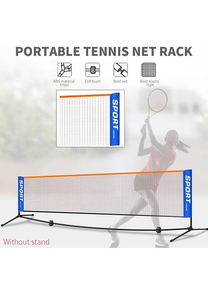 Chaoduo Shop 5,1 M Stili Açık Tenis Badminton Eğitim Ağı Kapalı Voleybol Mesh Çerçevesiz Dayanıklı Egzersiz Ekipmanları 3.1m.1m.1m.1m (Yurt Dışından)