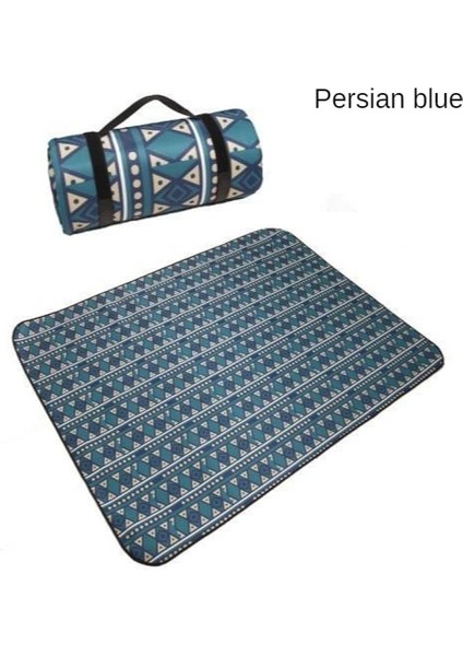 Stili Temizle 150X100CM Katlanır Kamp Mat Açık Bea Ulus Tarzı Baskılı Kalınlaşmak Uyku Kamp Pad Mat Neme Dayanıklı Ekose Battaniye (Yurt Dışından)