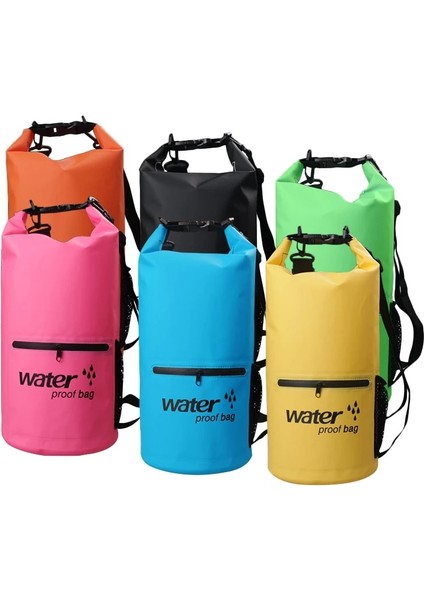 20L Sarı Stil 10L 20L Açık Nehir Yürüyüş Çantası Çift Omuz Askısı Yüzme Su Geçirmez Çantalar Ultra Hafif Kuru Organizatörler Sürüklenen Kano (Yurt Dışından) modelleri