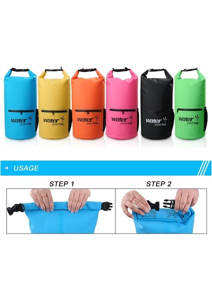 20L Sarı Stil 10L 20L Açık Nehir Yürüyüş Çantası Çift Omuz Askısı Yüzme Su Geçirmez Çantalar Ultra Hafif Kuru Organizatörler Sürüklenen Kano (Yurt Dışından) indirimleri