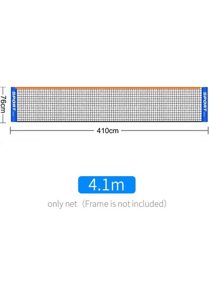 6,1 M Stili 6.1 *0.76M Standart Profesyonel Tenis Eğitim Ağı Badminton Ağı Açık Tenis Ağı Örgü Voleybol Ağı Çerçevesiz Egzersiz (Yurt Dışından)