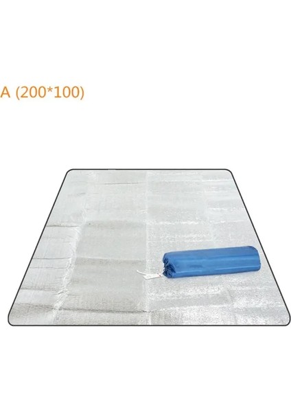 Beyaz Stil Geniş Kullanımlı Açık Kamp Mat Çadır Uyku Matı Su Geçirmez Kolay Temizlik Alüminyum Folyo Katlanır Eva Plaj Matı Hafif (Yurt Dışından)