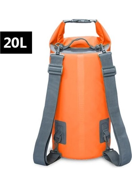 20L Turuncu Tarzı 15LLL Su Geçirmez Çanta Kuru Çanta Pvc Su Geçirmez Sırt Çantası Spor Çantası Rafting Yüzme Sırt Çantaları Geçirimsiz Kuru Çanta (Yurt Dışından)