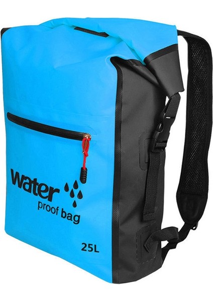 Mavi Stil 25L Açık Su Geçirmez Yüzme Çantası Sırt Çantası Kovası Kuru Çuval Saklama Çantası Rafting Kano Sporları Kano Nehir Su Geçirmez Çanta (Yurt Dışından) indirimleri