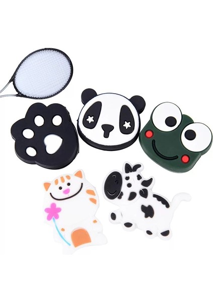 NO.10013 Stili 2 Adet Tenis Raketi Amortisör Silikon Dayanıklı Karikatür Hayvan Tekirt Titreşim Sönümleyiciler Tenis Aksesuarları Perakende Yeni (Yurt Dışından) fırsatları