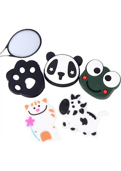 NO.10001 Stili Tenis Raketi Amortisör Silikon Dayanıklı Karikatür Hayvan Tekirt Titreşim Sönümleyiciler Tenis Aksesuarları Perakende Yeni (Yurt Dışından) fiyatları