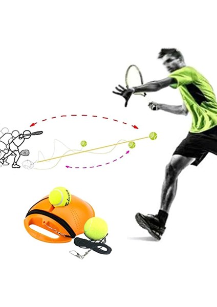 1 Adet Top Tarzı Top ile Ağır Hizmet Tenis Eğitim Cihazı Kendinden Görevli Ribaund Tenis Antrenörü Partner Müsabaka Cihazı Tenis Eğitim Yardımcıları Aracı (Yurt Dışından)