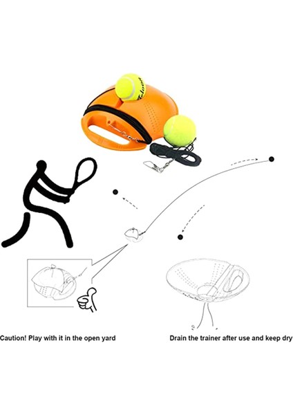 1 Adet Top Tarzı Top ile Ağır Hizmet Tenis Eğitim Cihazı Kendinden Görevli Ribaund Tenis Antrenörü Partner Müsabaka Cihazı Tenis Eğitim Yardımcıları Aracı (Yurt Dışından)