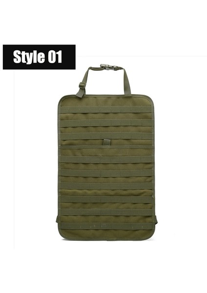 Temel 01-A Stili Molle Organizatör Koltuk Örtüsü Çanta Araba Koltuğu Sırt Çantası Tabanca Tabanca Kılıfı Paketi Açık Avcılık Cepler Taktik Aksesuar Kılıfı (Yurt Dışından)