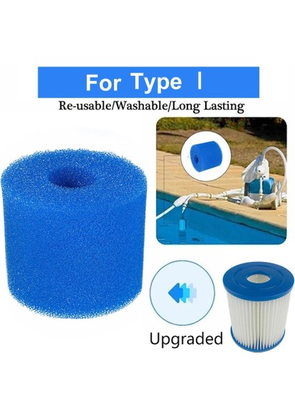 Tip I Tarzı Yıkanabilir Yeniden Kullanılabilir Yüzme Havuzu Filtre Temizleyici Sünger Kartuş Köpük Sünger Filtre Aksesuarları Tip HS1A Için (Yurt Dışından)