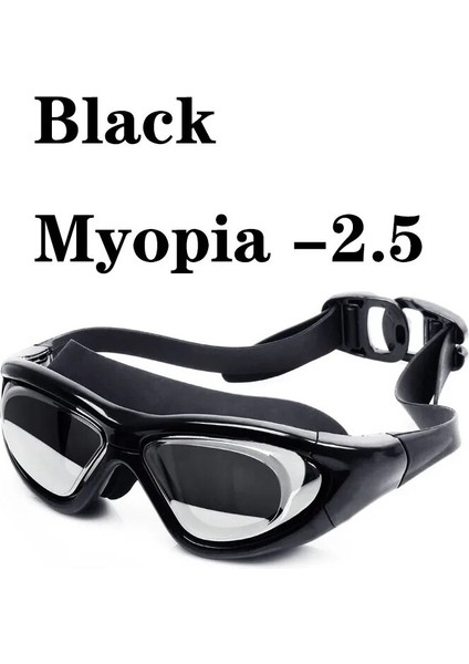 Miyopi -2.5 Tarzı Temizle Sürüm Yüzme Gözlük Erkekler Anti Sis Su Geçirmez Profesyonel Büyük Çerçeve Yüzme Havuzu Gözlük Natacion Yetişkin Dalış Gözlüğü (Yurt Dışından)