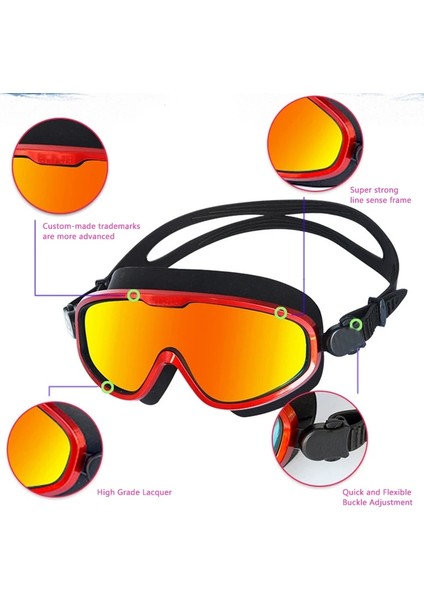 R Stili Buğu Önleyici Yüzme Gözlükleri Yetişkinler Dalış Yüzme Gözlükleri Büyük Çerçeve Erkek Kadın Su Geçirmez Silikon Su Sporları Yüzme Gözlükleri (Yurt Dışından) indirimleri