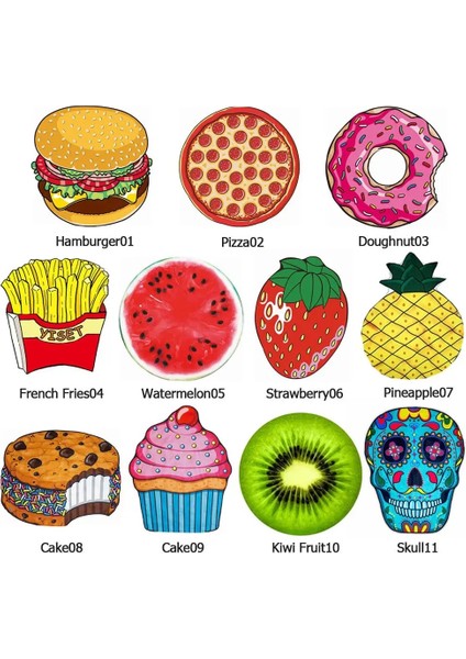 HAMBURGER01 Stili Çok Işlevli Mateapple Donut Goblen Mat Plaj Battaniyesi Polyeater Beachportable Açık Kamp Ekipmanları (Yurt Dışından) modelleri