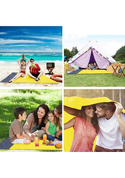 D Stili 2.2X2M 2x2.1 M Su Geçirmez Plaj Battaniyesi Açık Taşınabilir Mat Kamp Zemin Mat Yatak Kamp Kamp Yatağı Aksesuarları (Yurt Dışından) modelleri