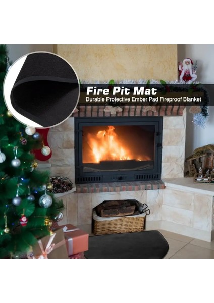 50X80CM Tarzı Highest Insulation Fire Pit Mat Durable Protective Ember Pad Fireproof Survival Emergency Blankets (Yurt Dışından) fırsatları