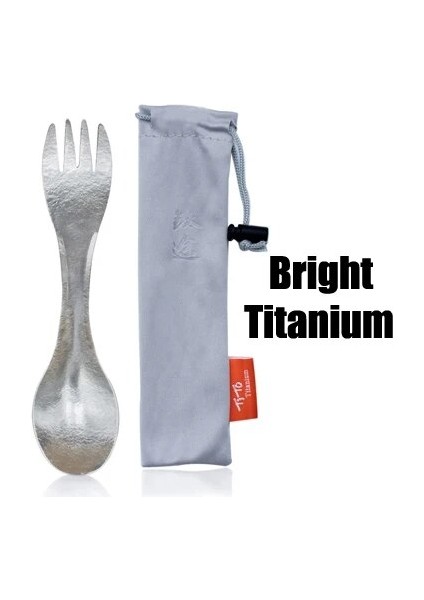 Parlak Titanyum Tarzı Tito Titanyum Spork Kaşık Ultralight Tencere Taşınabilir Açık Kamp Aksesuarları Yürüyüş Seyahat Sofra Için (Yurt Dışından)