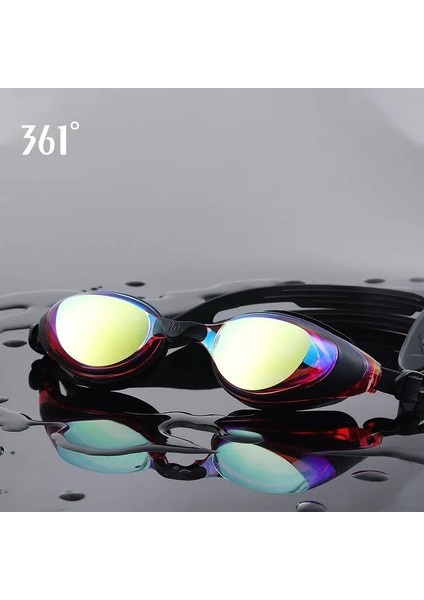 SLY196042J-REDCOAT Stili No.-5 Boyutu Erkekler Yüzme Gözlükleri Miyopi Gözlük Unisex Anti Sis Yüzme Gözlükleri Kadınlar Su Geçirmez Yüzme Gözlükleri Havuz Yüzme Gözlük Miyopi Diyoptri (Yurt Dışından)