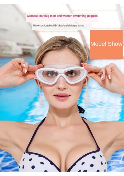Şeffaf -9.0 Stili Miyopi Yüzme Gözlükleri ~ Buğu Önleyici Reçete Yüzücü Gözlüğü Su Silikon Büyük Gözlük Erkekler Kadınlar (Yurt Dışından) fırsatları