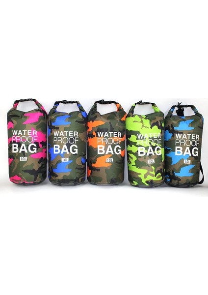 5l Mavi Omuz Stili 5l 10L 15L 20L 30L Pvc Su Geçirmez Yüzme Kuru Çanta Camo Açık Katlanabilir Erkek Kadın Plaj Dalış Çantası Rafting Nehir Okyanus Sırt Çantası (Yurt Dışından) fırsatları