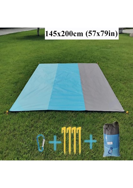 Mor Tarzı 2.1m * 2m Kum Geçirmez Plaj Mat Hafif Battaniye Taşınabilir Su Geçirmez Açık Mat Katlanır Kamp Ekipmanları (Yurt Dışından)