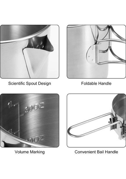1.2l Asılı Pot Stili 1l Kamp Tencere Seti Paslanmaz Çelik Pişirme Su Isıtıcısı Taşınabilir Kamp Pot Set Açık Kamp Tencere Sırt Çantası (Yurt Dışından) indirimleri