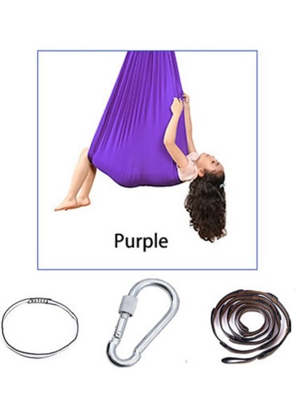 Koyu Mor Tarzı Dış Mekan Mobilyaları Taşınabilir Asma Yatak Mukavemeti Paraşüt Kumaş Uyku Salıncak Hava Yoga Kamp Salıncak (Yurt Dışından)