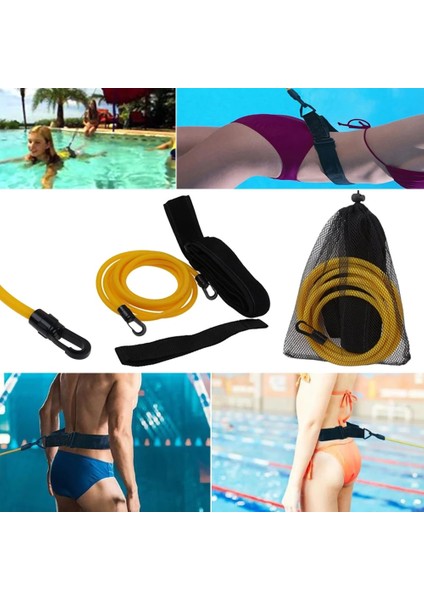 Siyah Stil Ayarlanabilir Yüzme Eğitim Direnci Elastik Kemer Bandı Yüzme Bungee Egzersiz Lateks Tüpler Yetişkin Çocuklar Için Çeşitli Stiller Araçları (Yurt Dışından) fiyatları