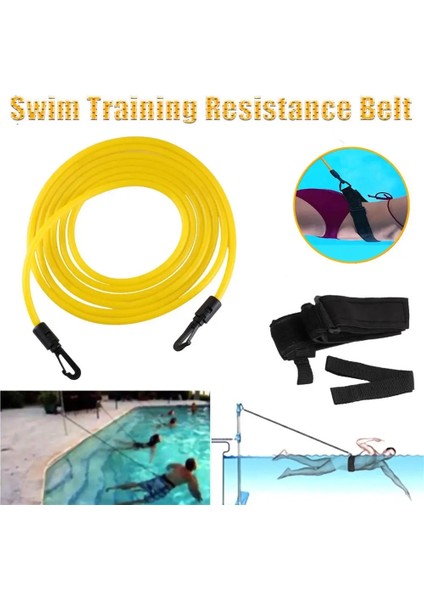 Siyah Stil Ayarlanabilir Yüzme Eğitim Direnci Elastik Kemer Bandı Yüzme Bungee Egzersiz Lateks Tüpler Yetişkin Çocuklar Için Çeşitli Stiller Araçları (Yurt Dışından) fırsatları